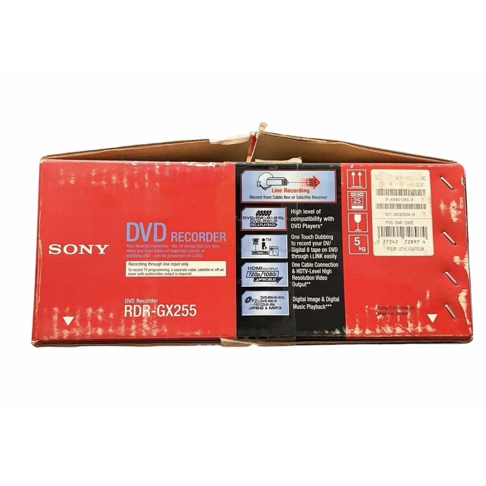 Sony RDR-GX255 DVD‎ Recorder Open Box Never Used Brand New